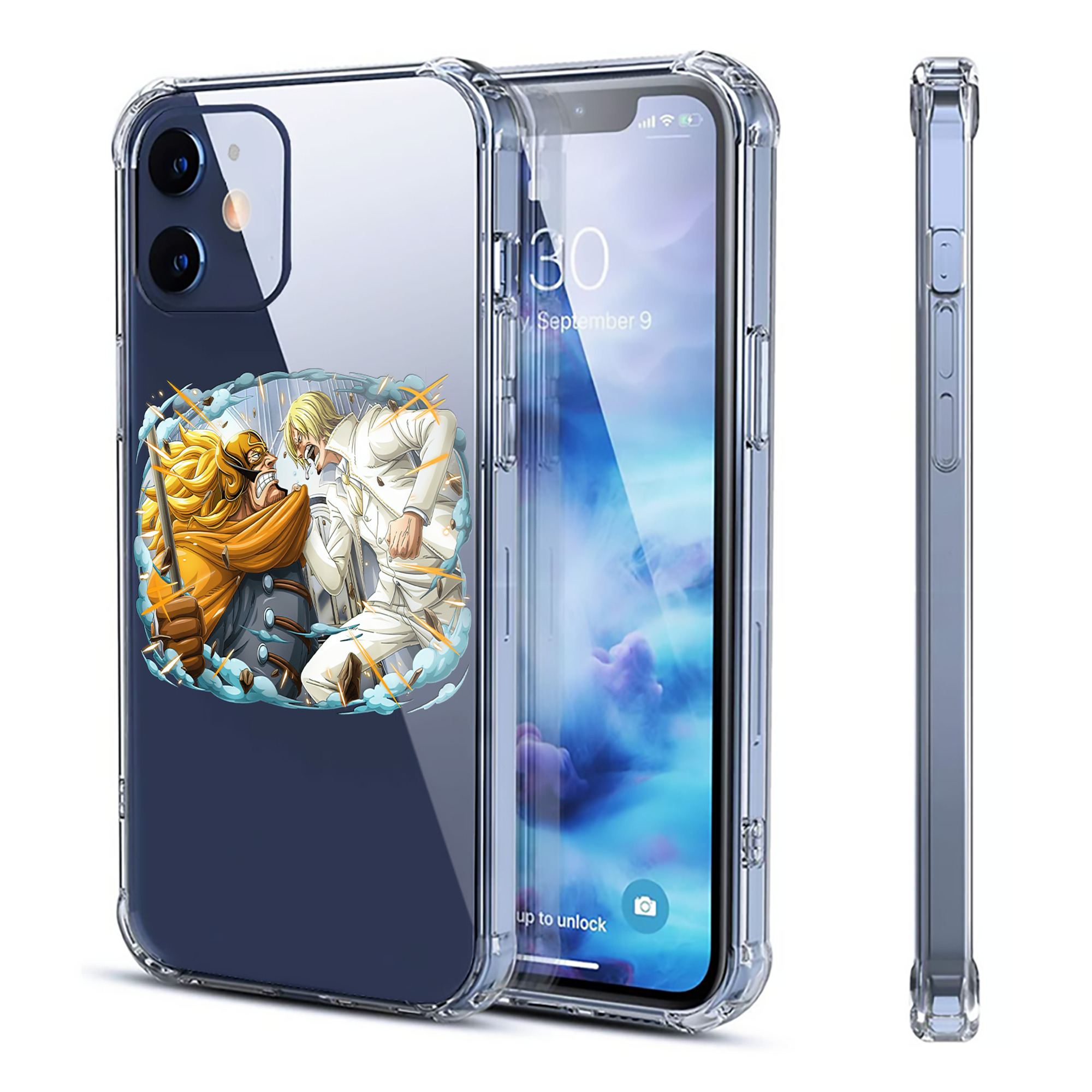 （画像用） ワンピース サンジ ONE PIECE Sanji 【iPhone 12シリーズ対応】透明スマホケース（クリアソフトケース）